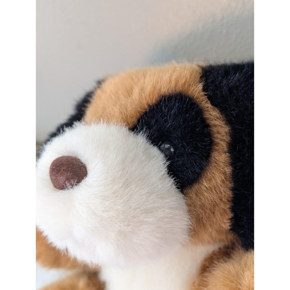 Vintage Ganz Playful Puppets Brown White Doodles Black Patch Eye Plush Rare 1997 - Picture 6 of 16